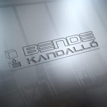 Engraved logo on metal plate Mockup fotocim